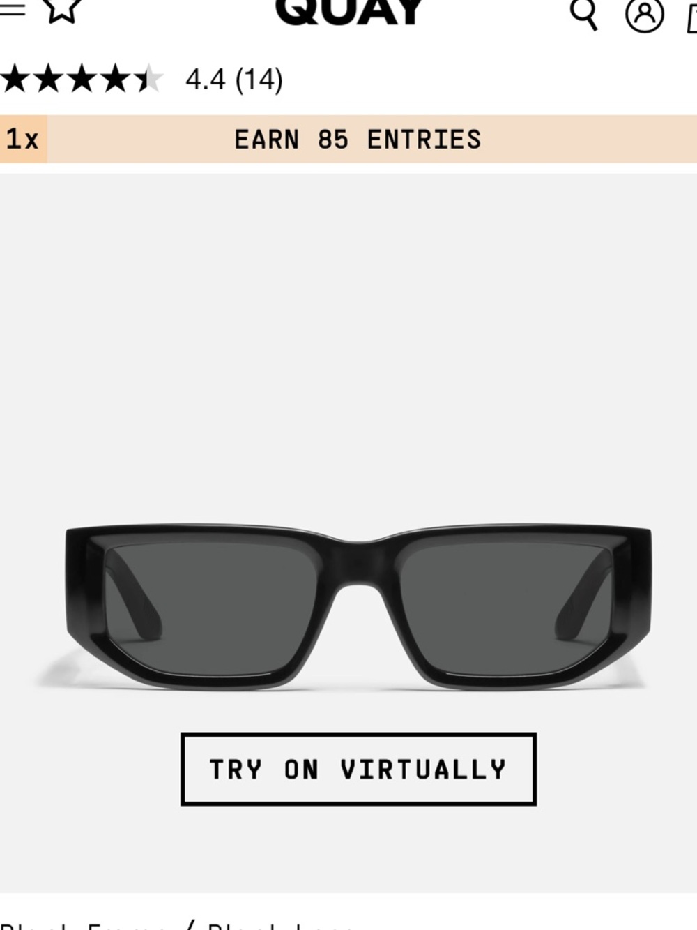Quay Australia Black GOOD TIME Sunglasses